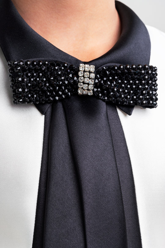 girls black and white a-line dress