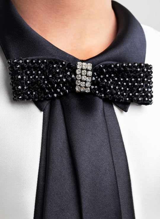 Girls' Black and White A-Line Dress