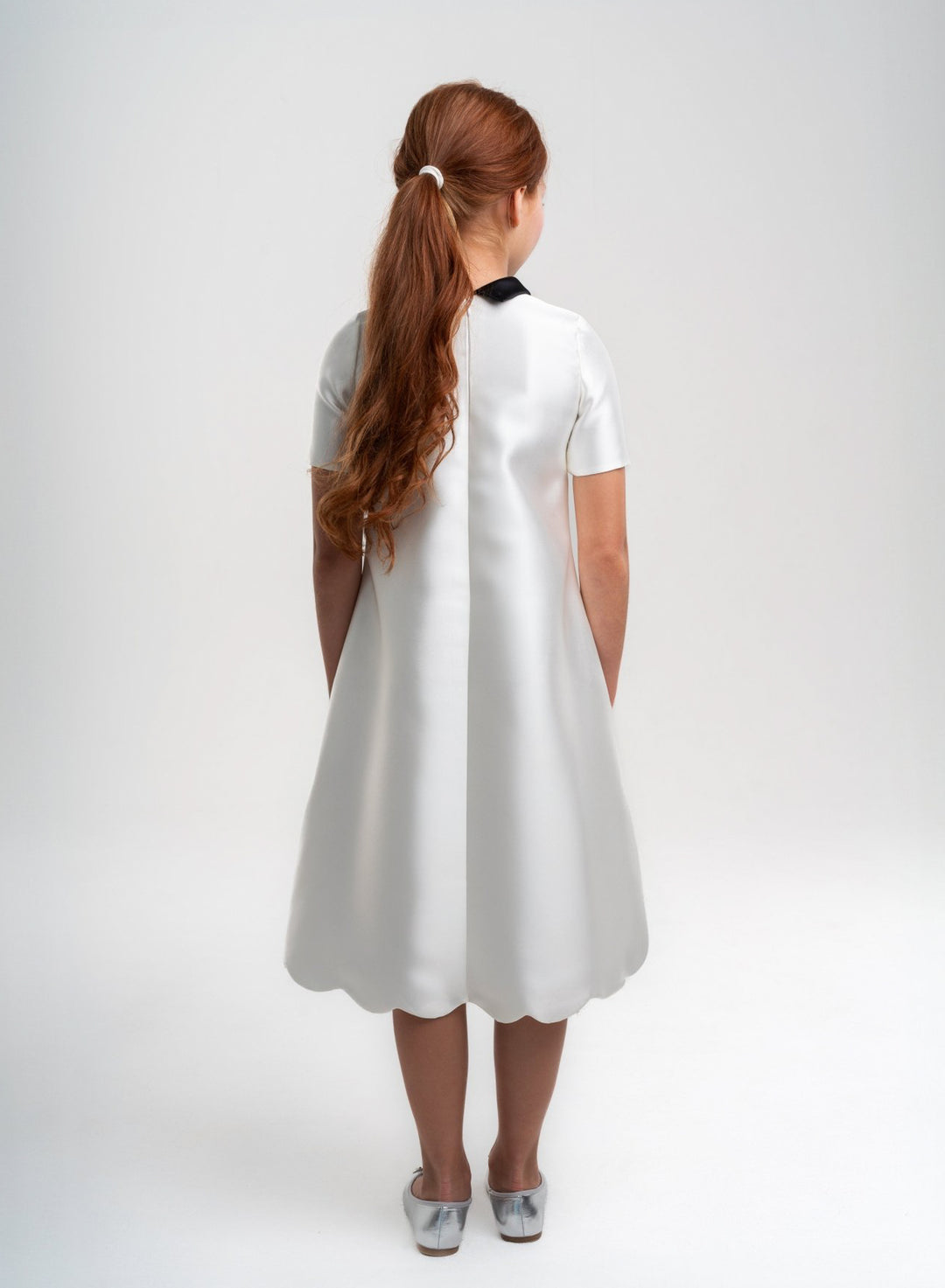 Girls' Black and White A-Line Dress