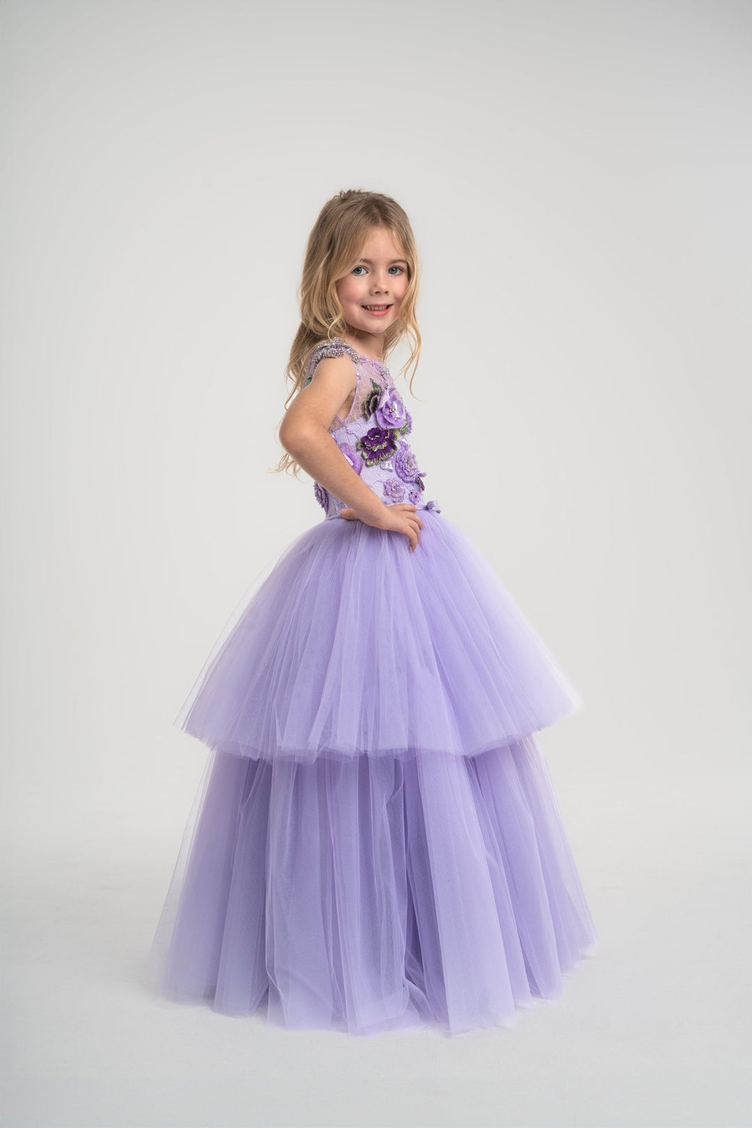 Buy Girls' Purple Ball Gown Dress