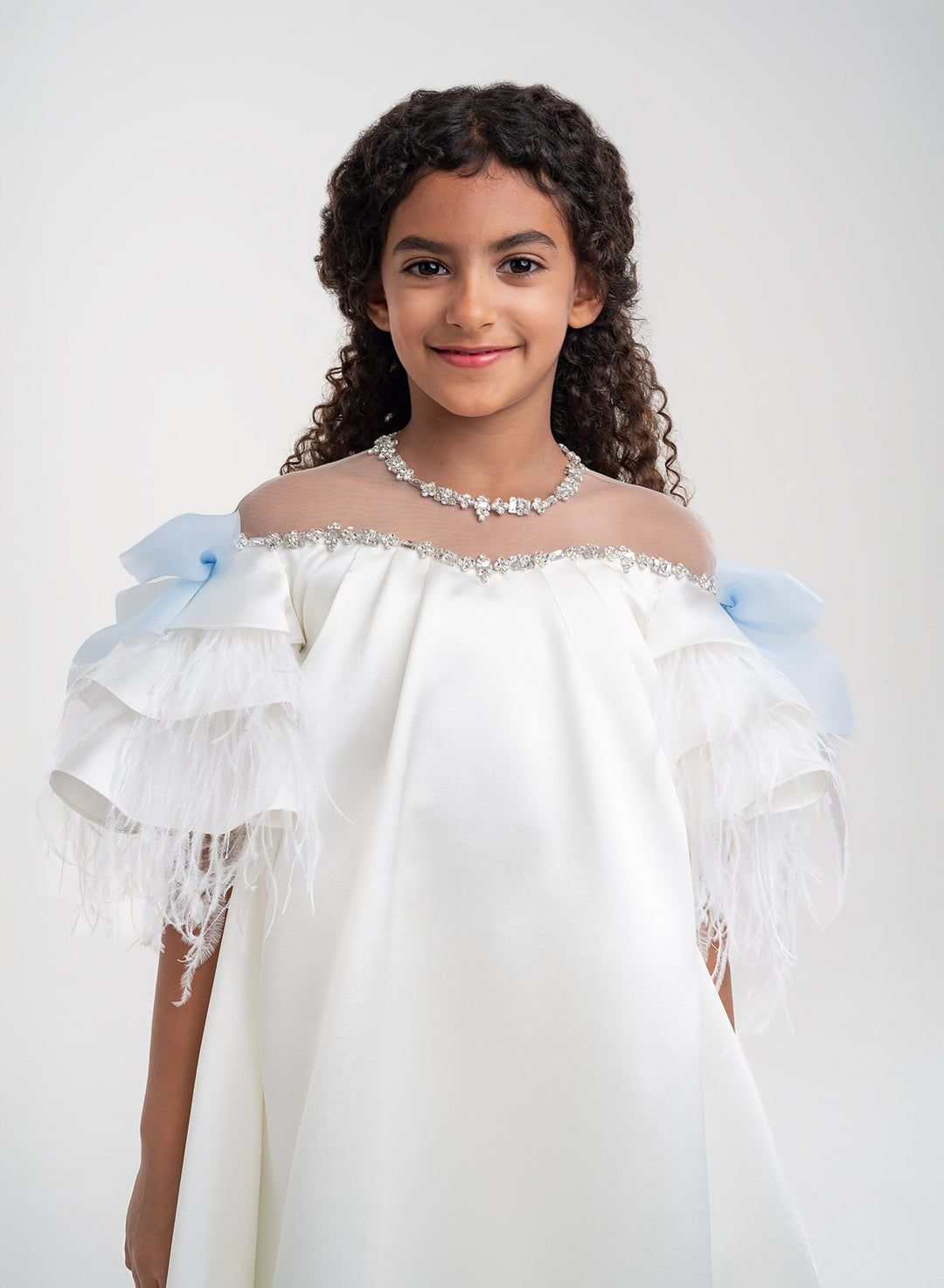 Babydoll Dress with Swarovski crystals for Girls – CutiGirl